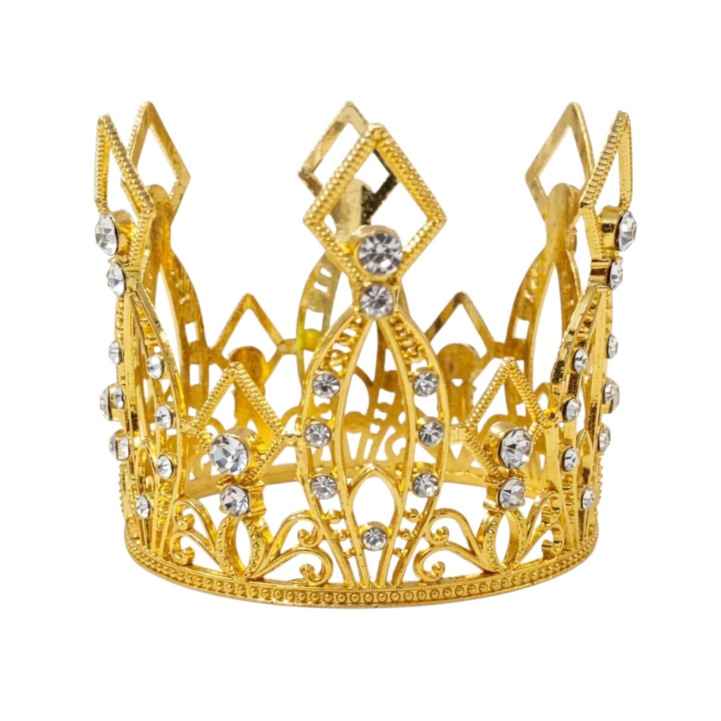 [12 piezas] Mini coronas metalicas, decorativas