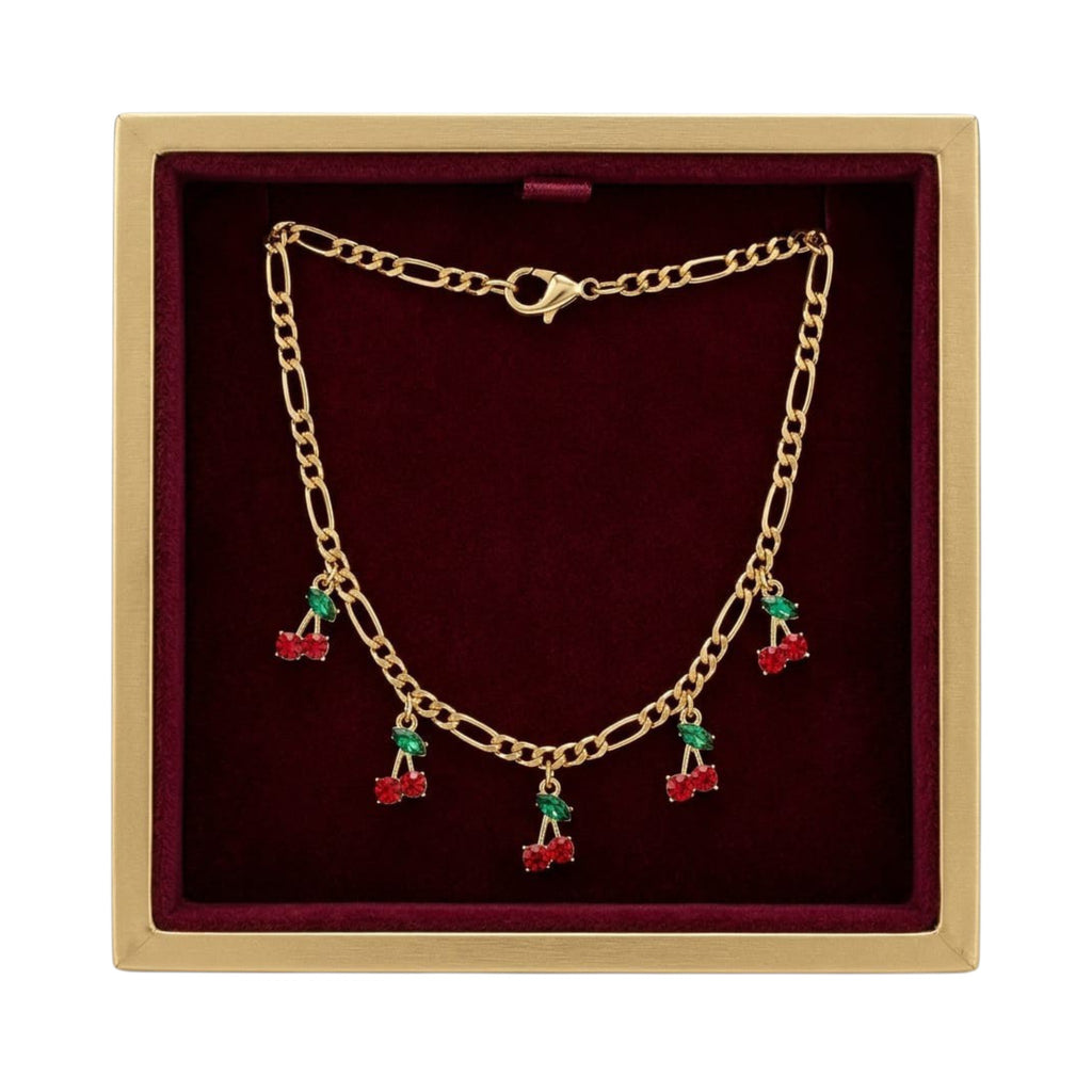 Collar fantasía, cerezas