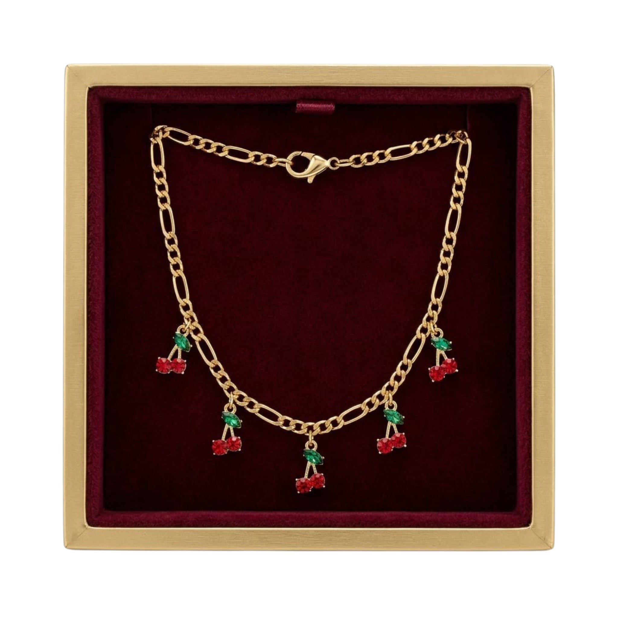 Collar fantasía, cerezas