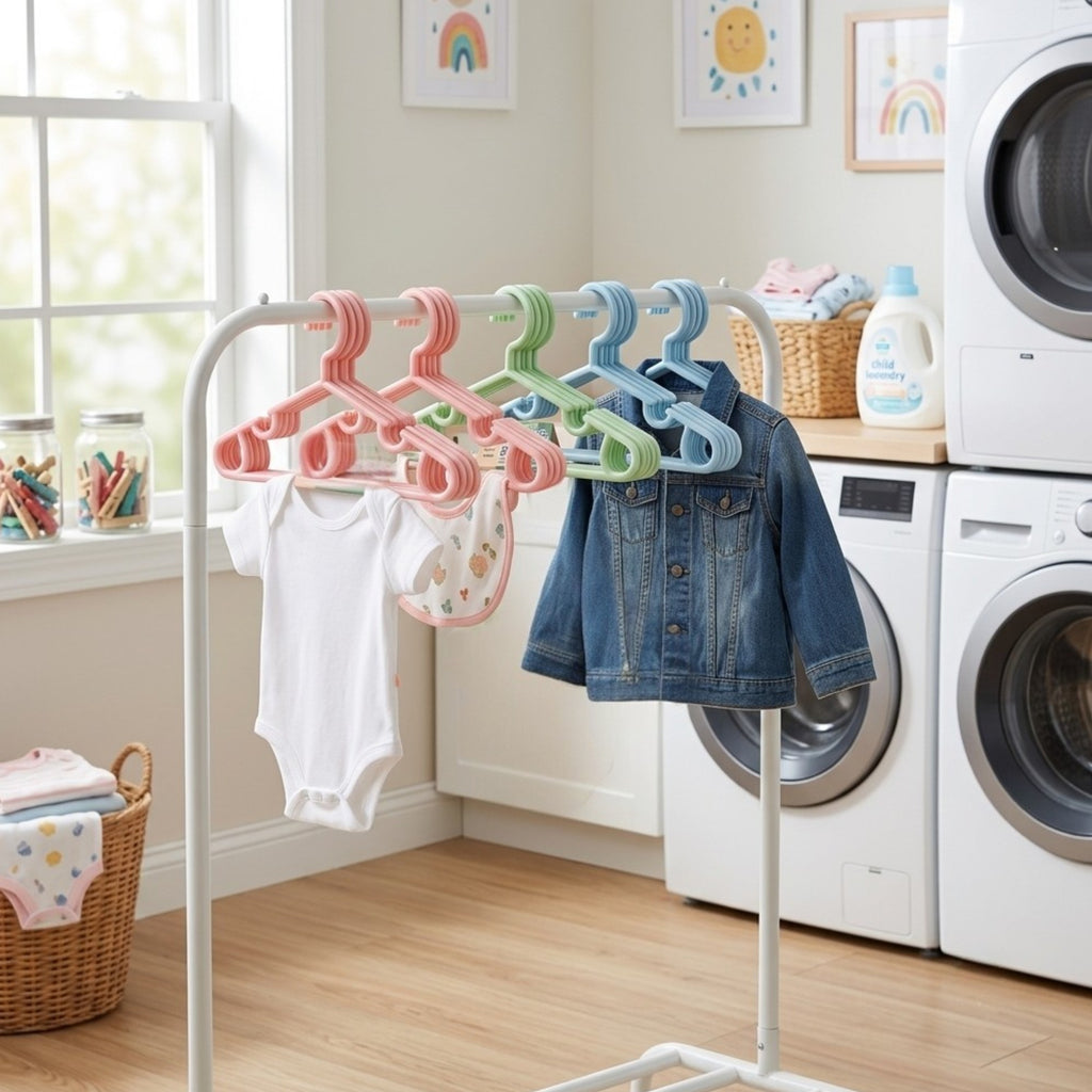 Paquete de 5 perchas plásticas infantiles