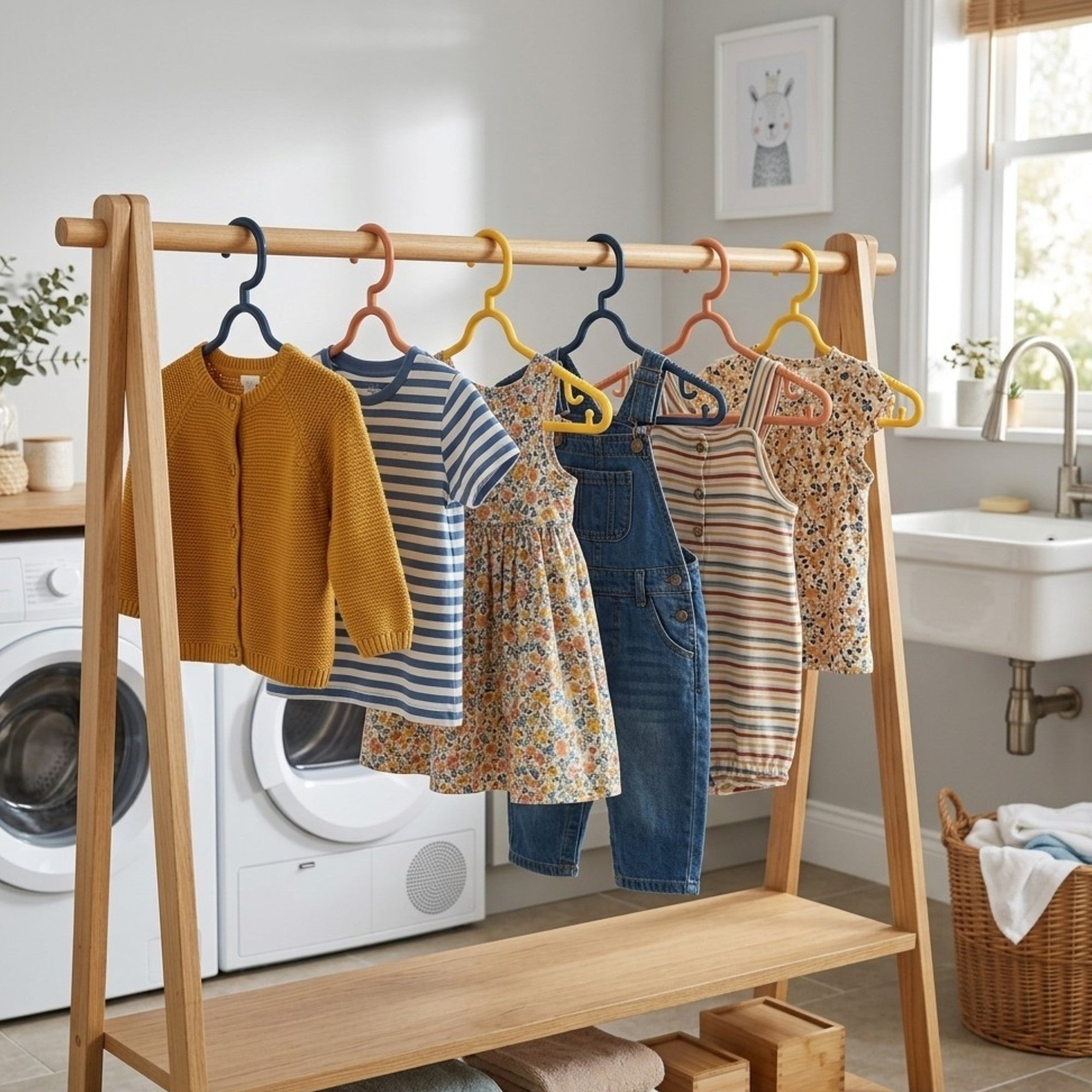 Paquete de 6 perchas plásticas infantiles