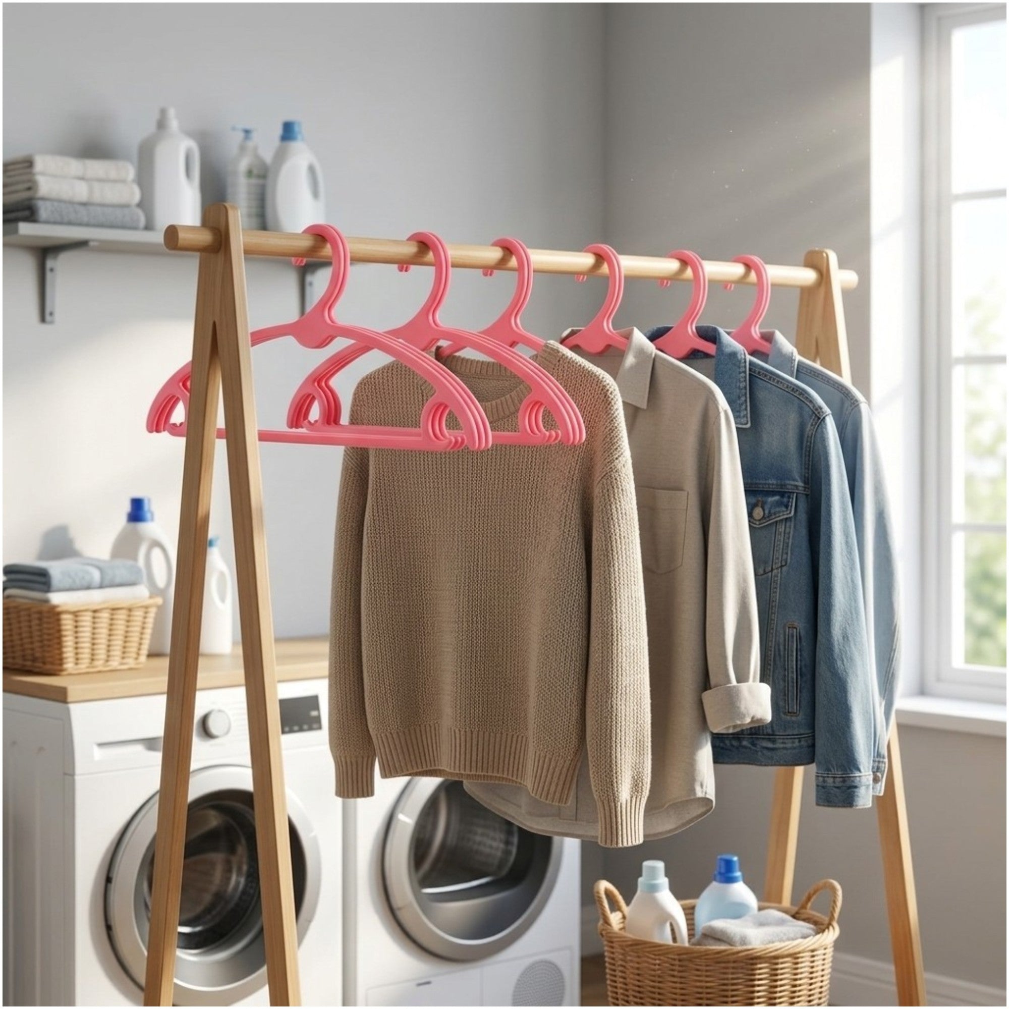 Paquete de 5 perchas plásticas ZHENRI