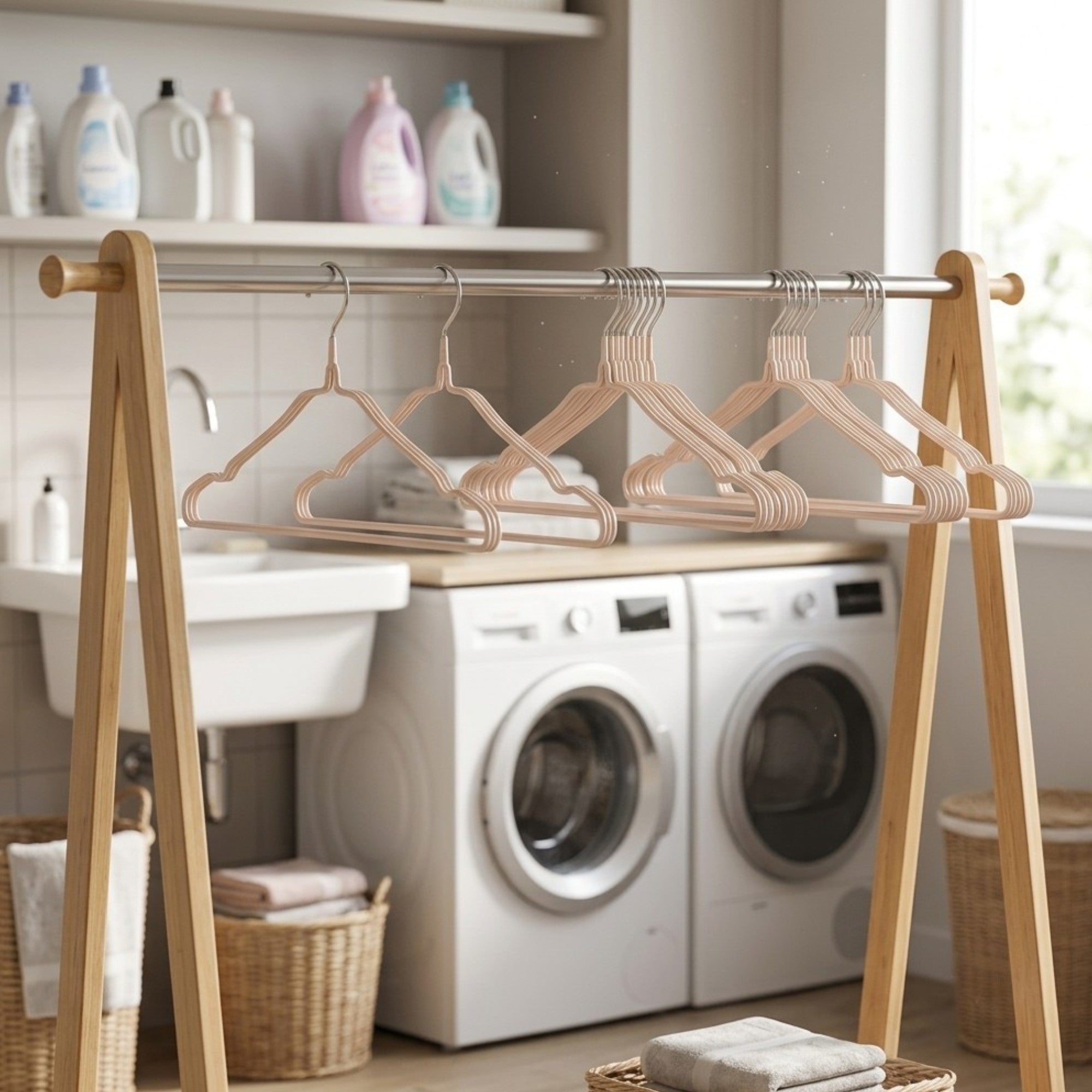 Paquete de 8 perchas metálicas QYS