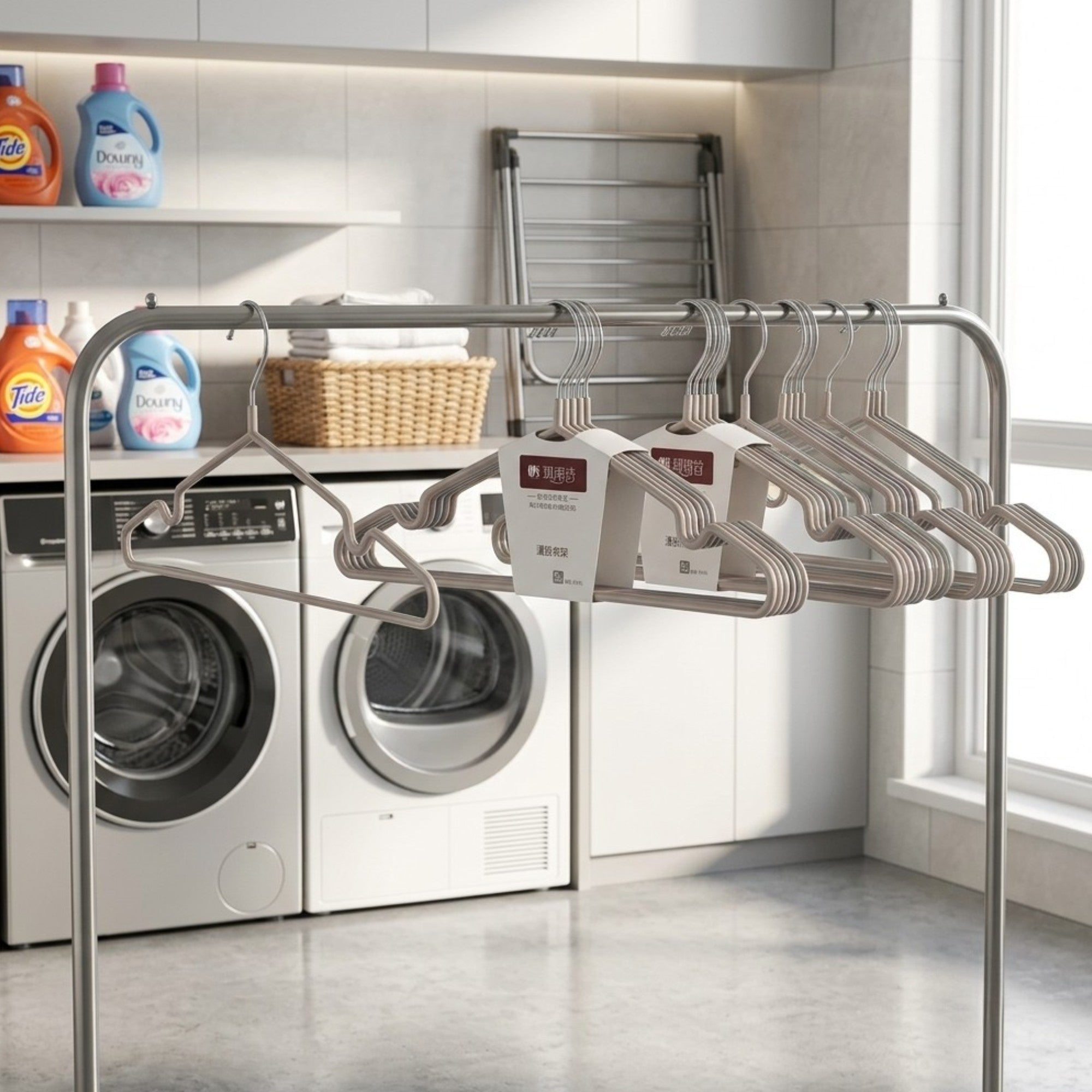 Paquete de 5 perchas metálicas QYS