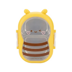 Lonchera térmica infantil diseño abeja con divisiones, acero inoxidable