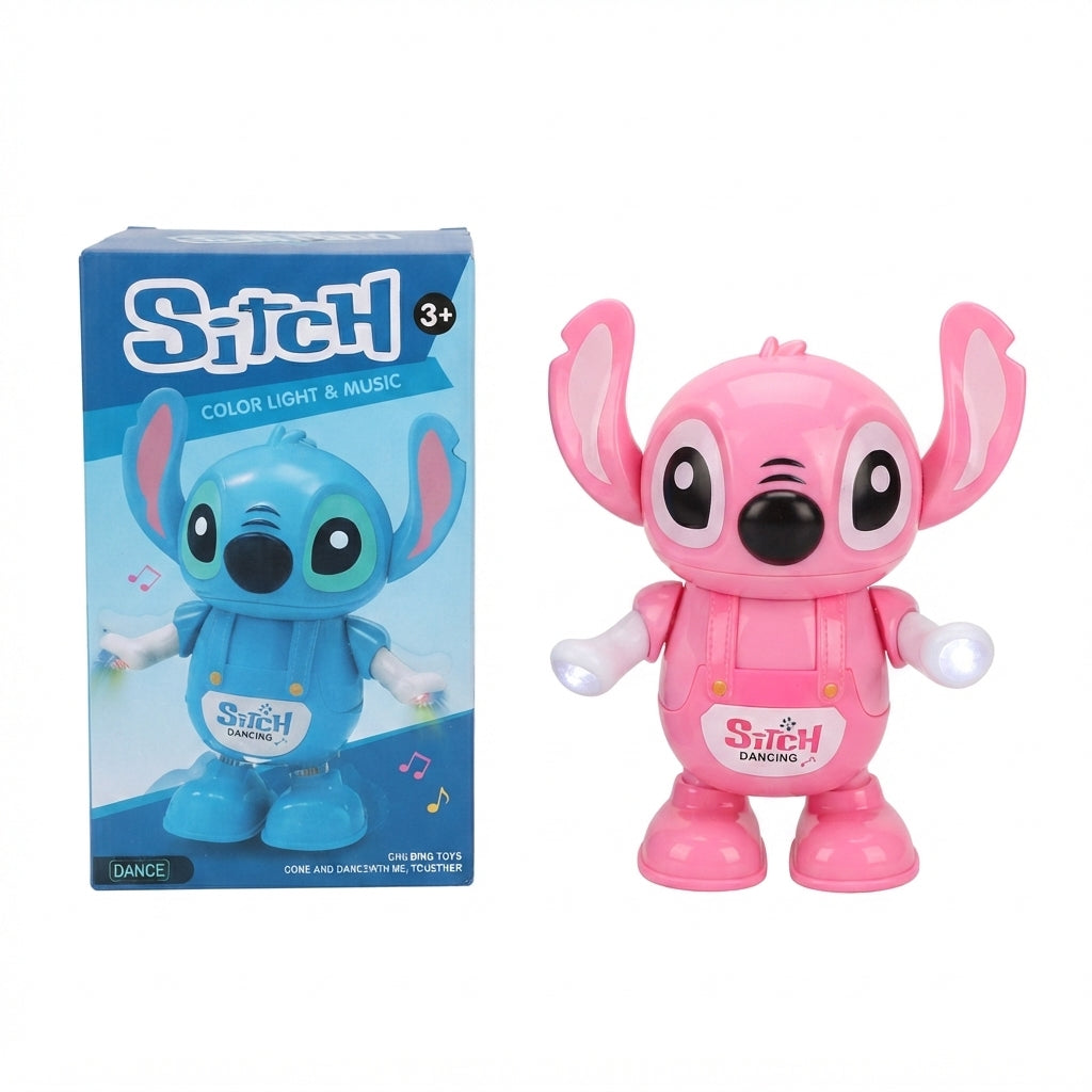 Juguete bailarín ángel y stitch con luces y música