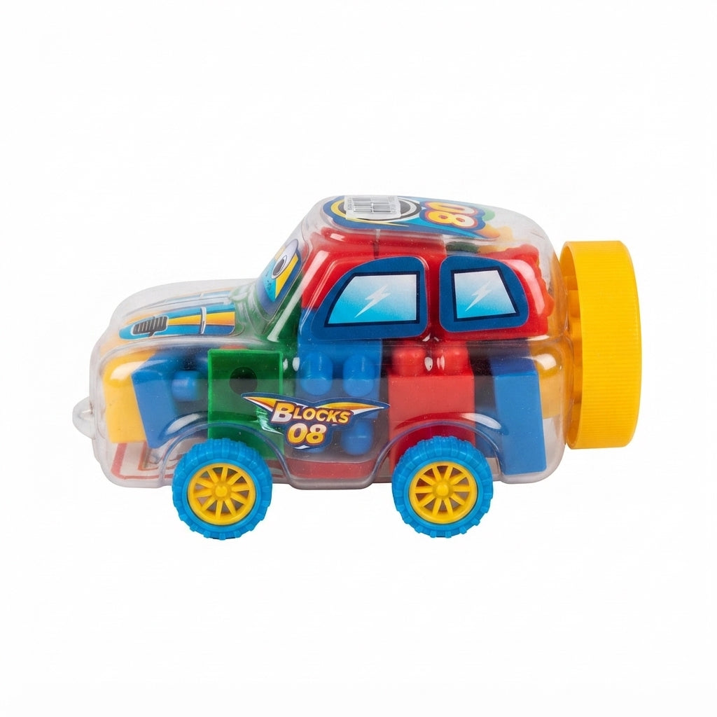 Set de bloques de construcción en carrito