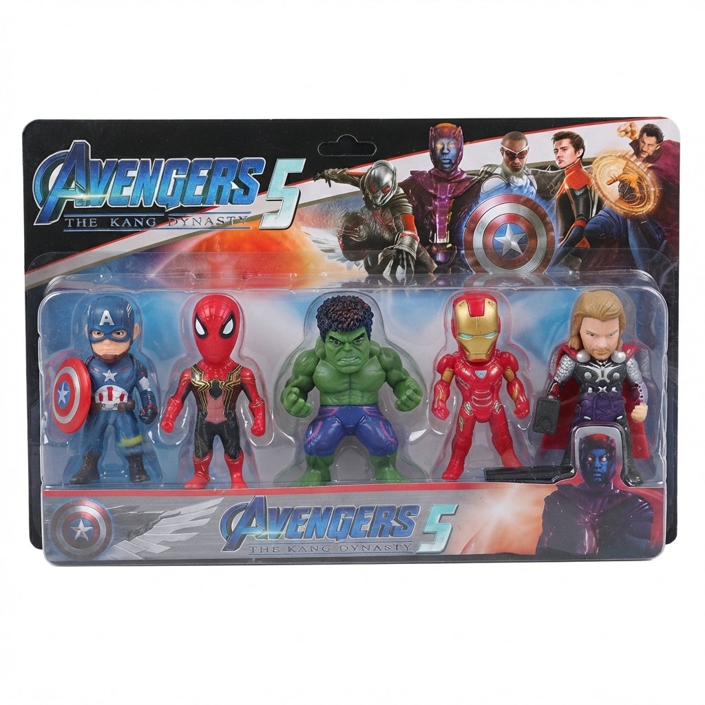 Set de 5 figuras de acción avengers