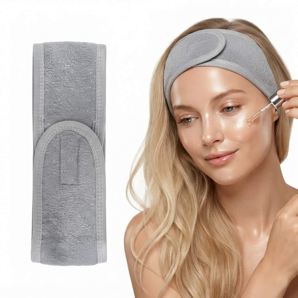 Banda facial de felpa con velcro ajustable