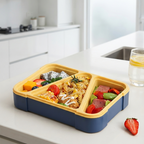 Lonchera bento "enjoy" con 3 divisiones y cubiertos