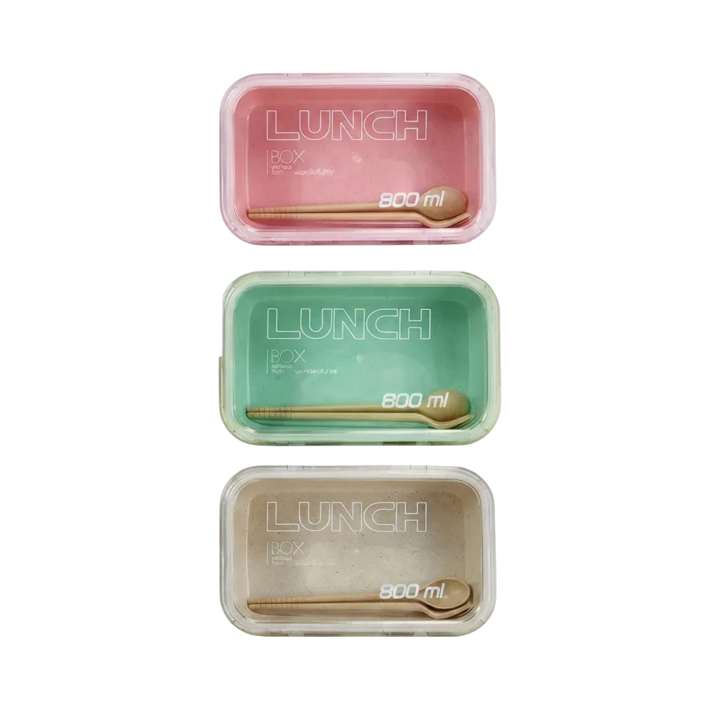 Lonchera bento "lunch box" 800 ml con cubiertos