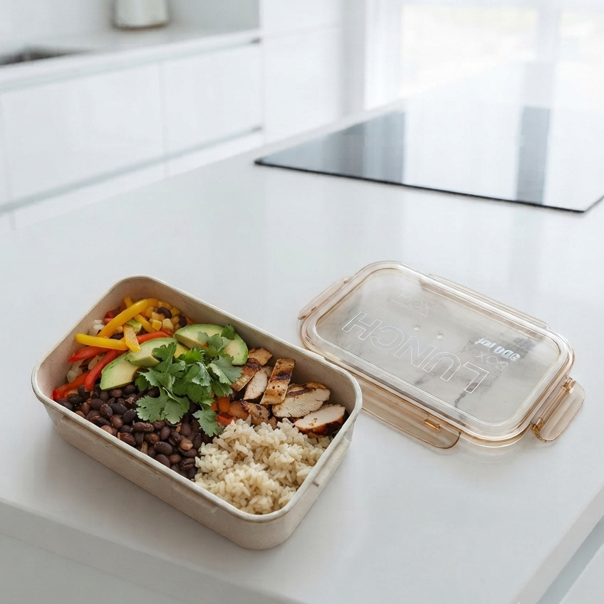 Lonchera bento "lunch box" 800 ml con cubiertos