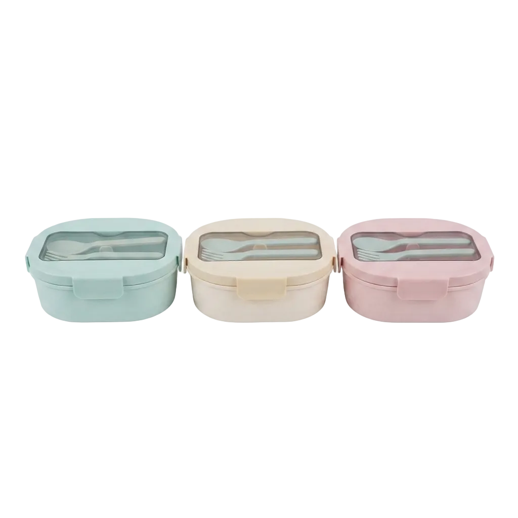 Lonchera bento compacta con cubiertos