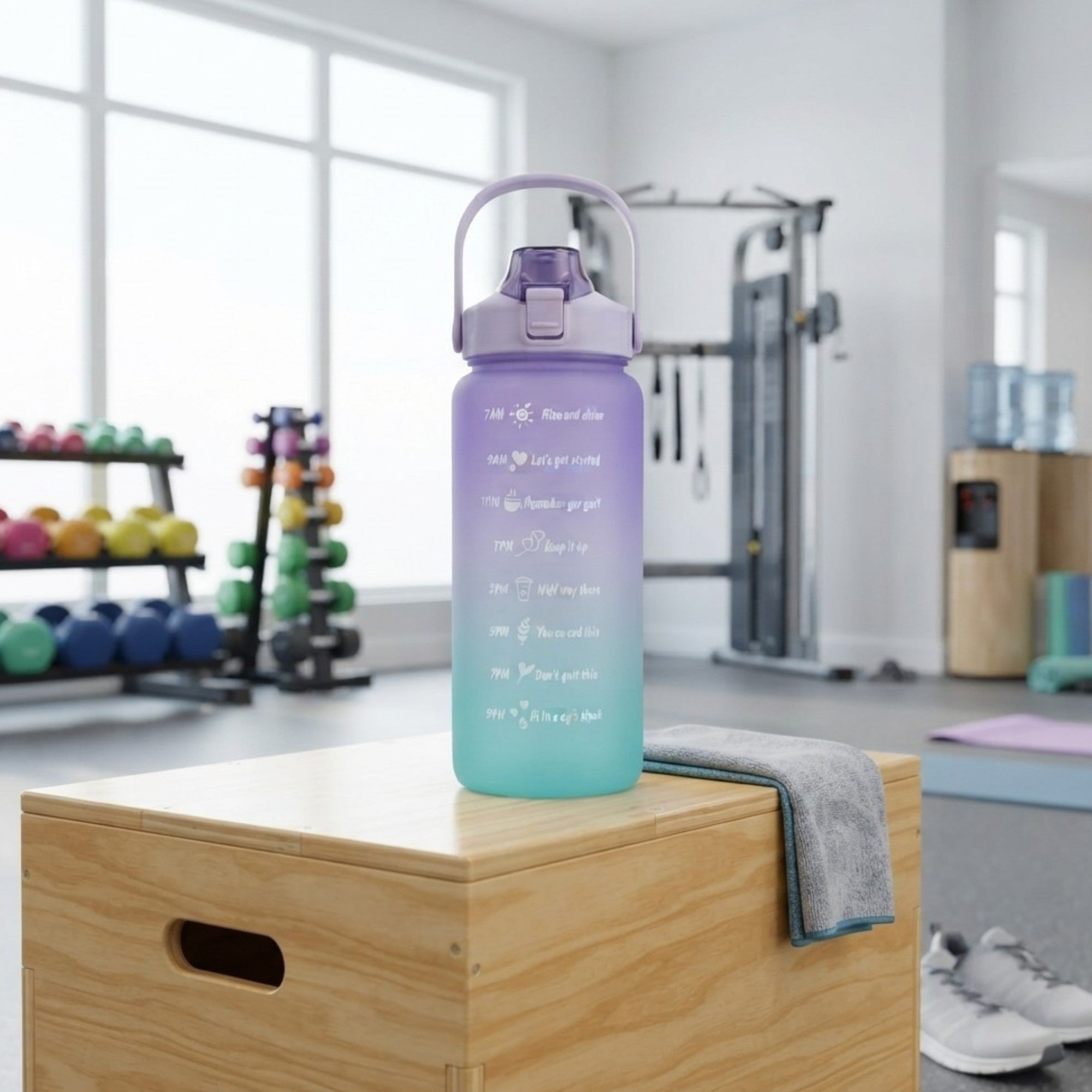 Botella motivacional, plástica 2L