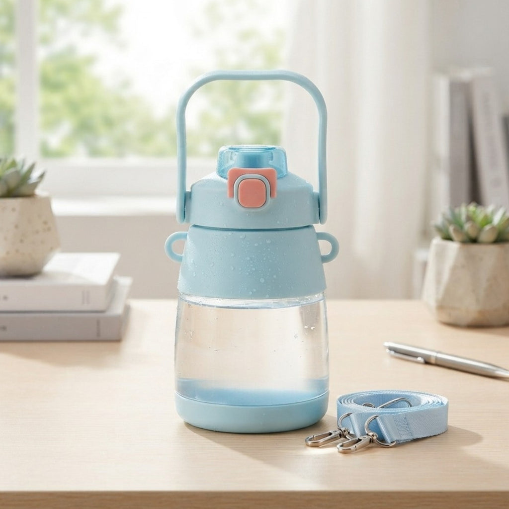 Botella con asas, plástica 1L