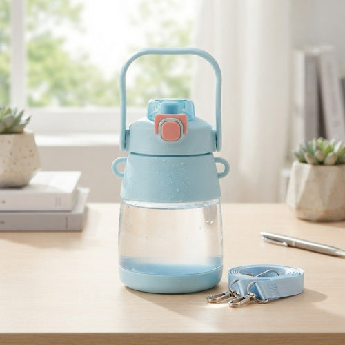 Botella con asas, plástica 1L