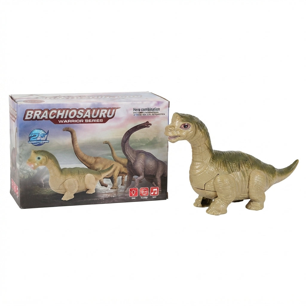 Dinosaurio braquiosaurio interactivo con luces y sonidos