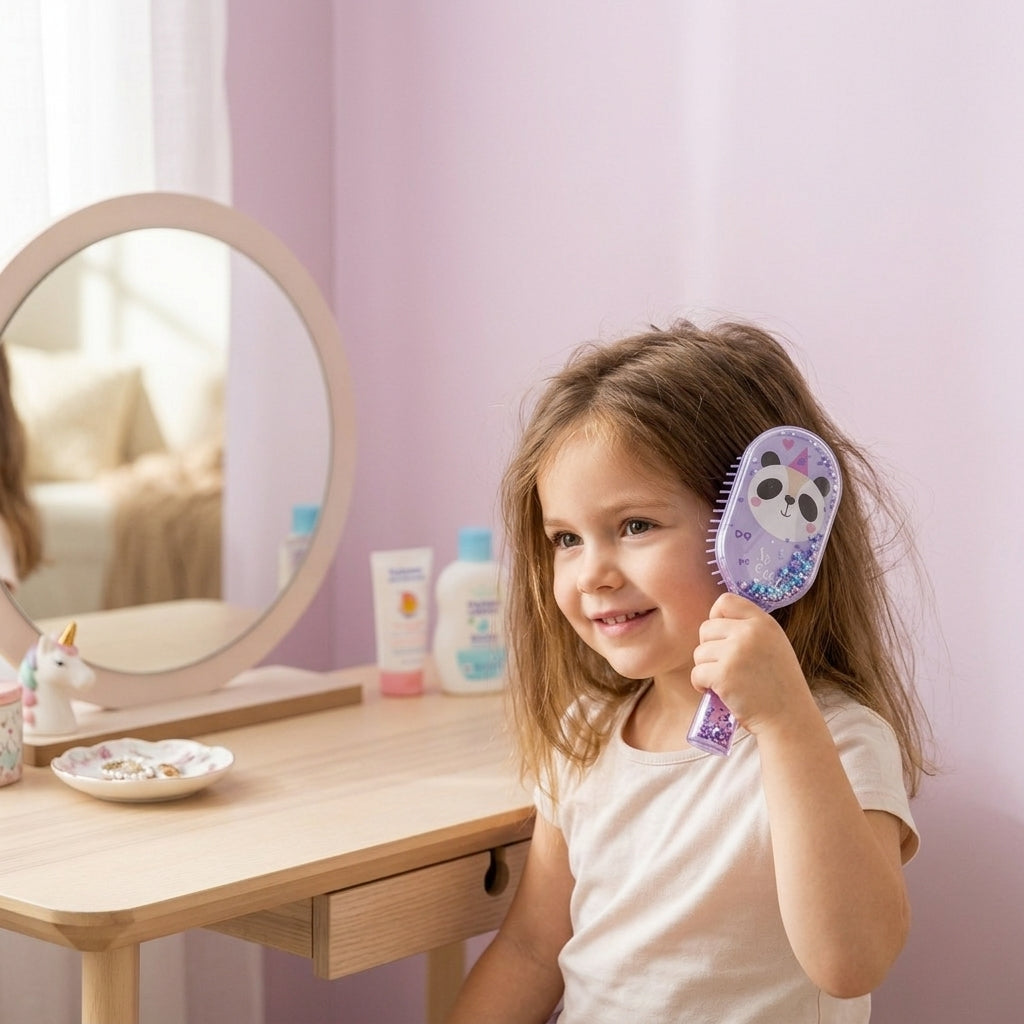 Cepillo de pelo infantil con glitter