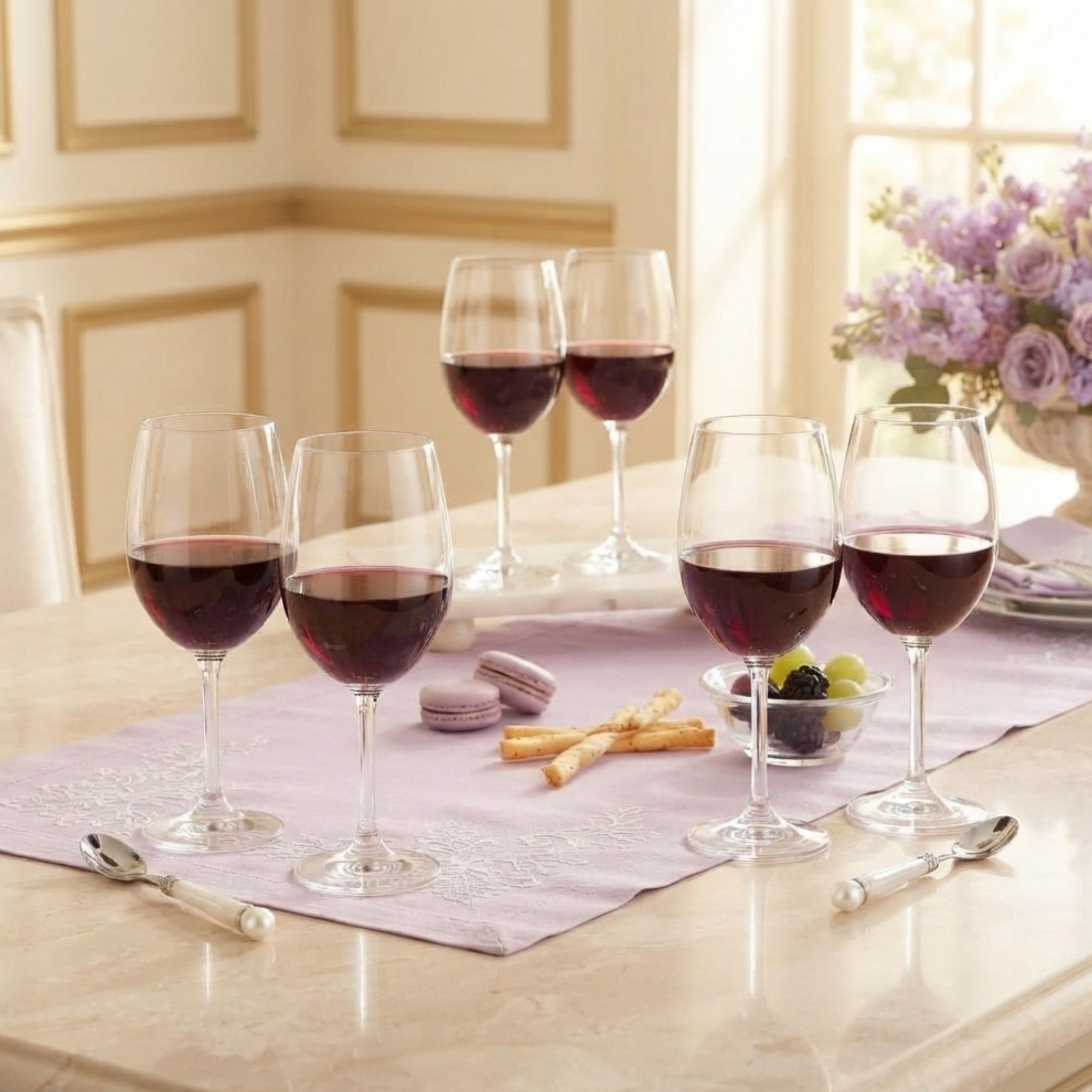 Set de 6 copas de cristal
