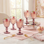 Set de 6 copas de cristal tallado