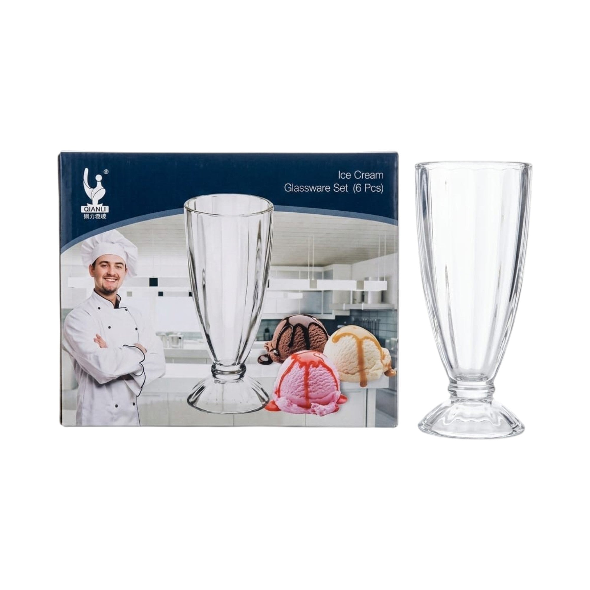 Set de 6 copas de helado
