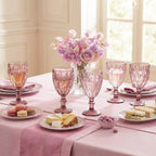 Set de 6 copas de cristal tallado