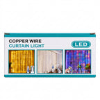 Cortina de luces LED, conexión USB – luz cálida