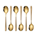 Set de cucharas / 6 piezas, color oro y dorado