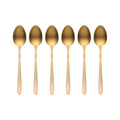 Set de cucharas de té / 6 piezas, color oro y dorado