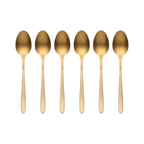 Set de cucharas de té / 6 piezas, color oro y dorado