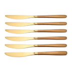 Set de cuchillos / 6 piezas, color oro y dorado