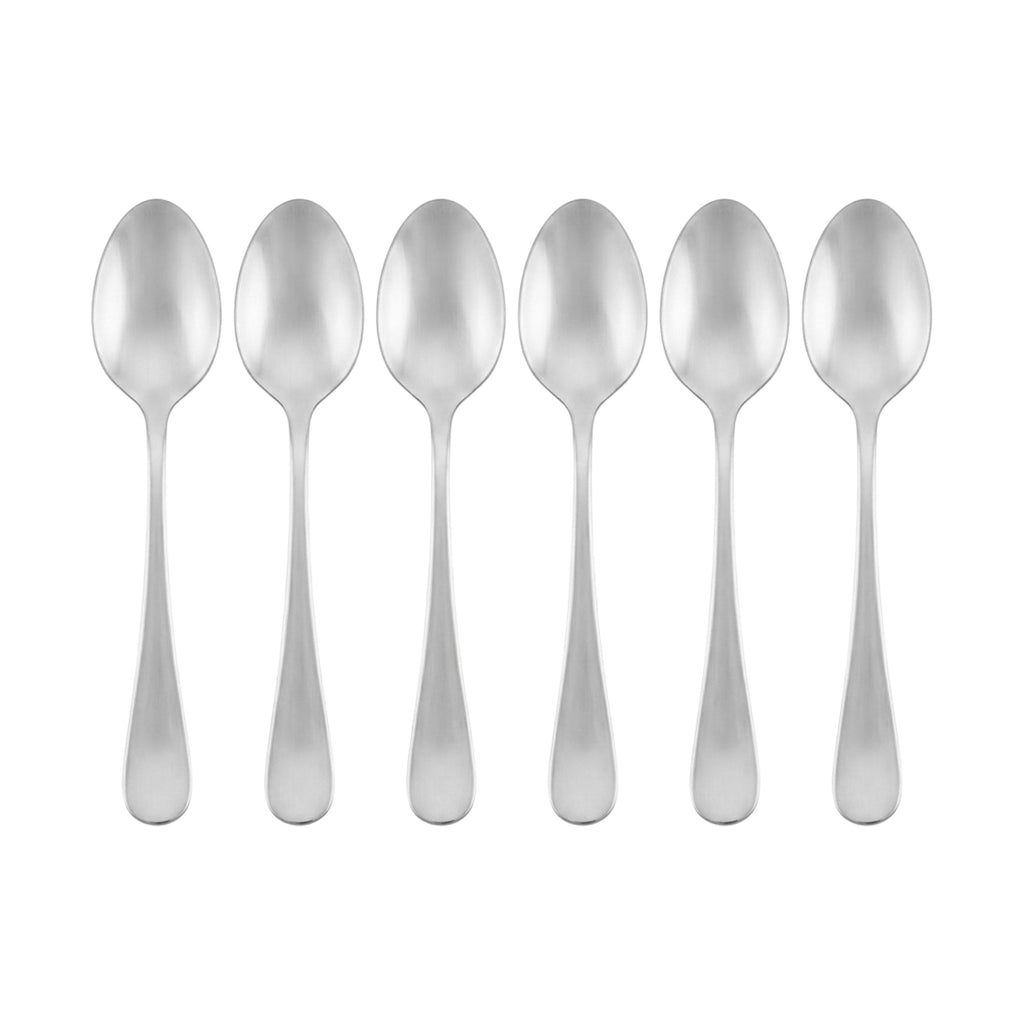 Set de cucharas de postre / 6 piezas, color plateado