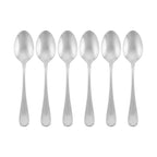 Set de cucharas de postre / 6 piezas, color plateado