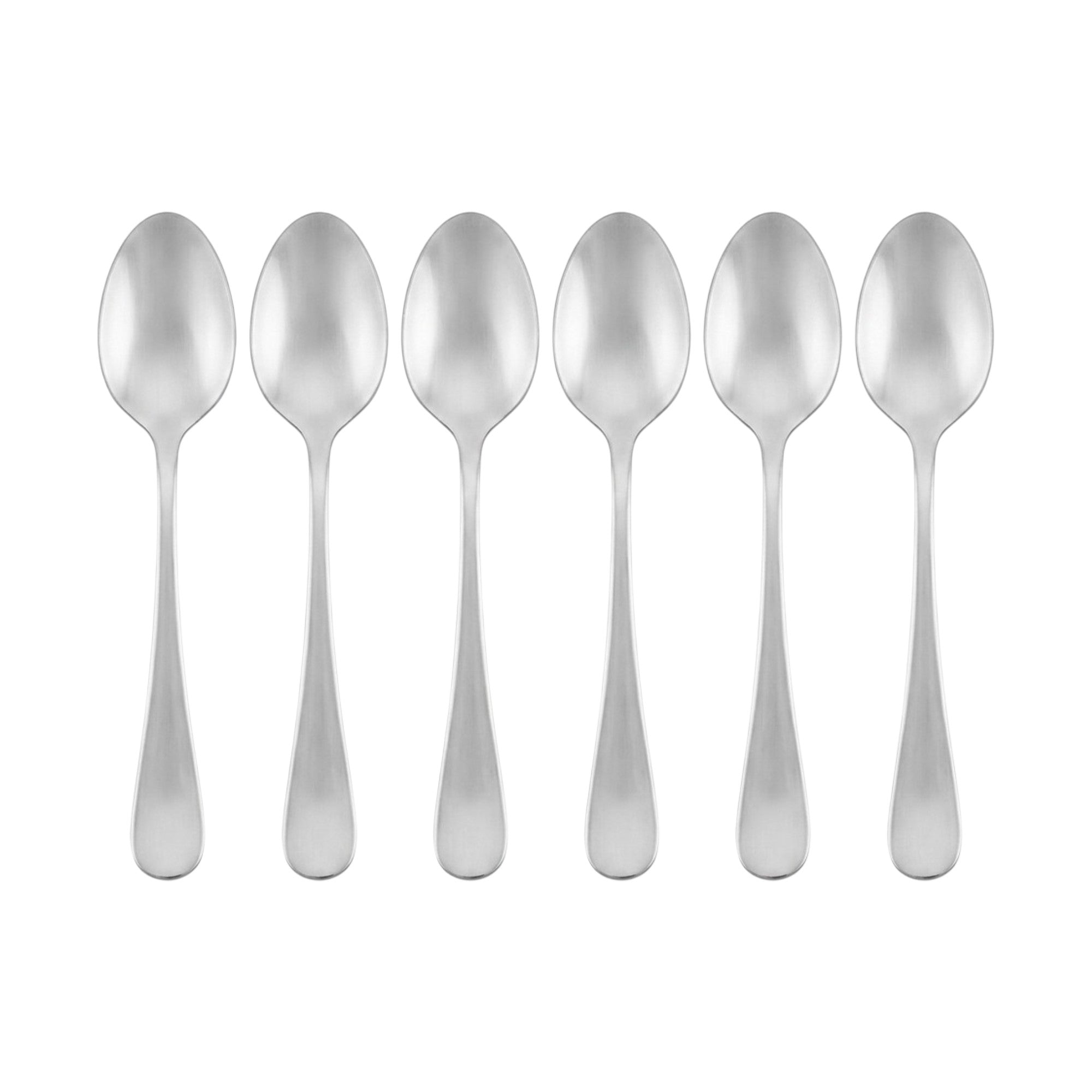 Set de cucharas de postre / 6 piezas, color plateado