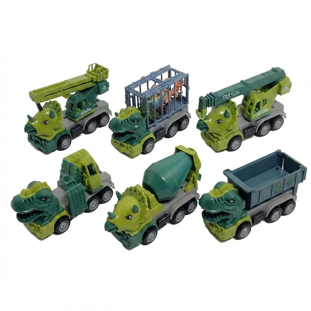 Set de camiones de construcción dinosaurio
