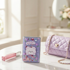 Espejo de bolsillo doble cara, glitter