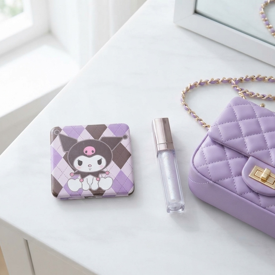 Espejo de bolsillo doble cara, sanrio