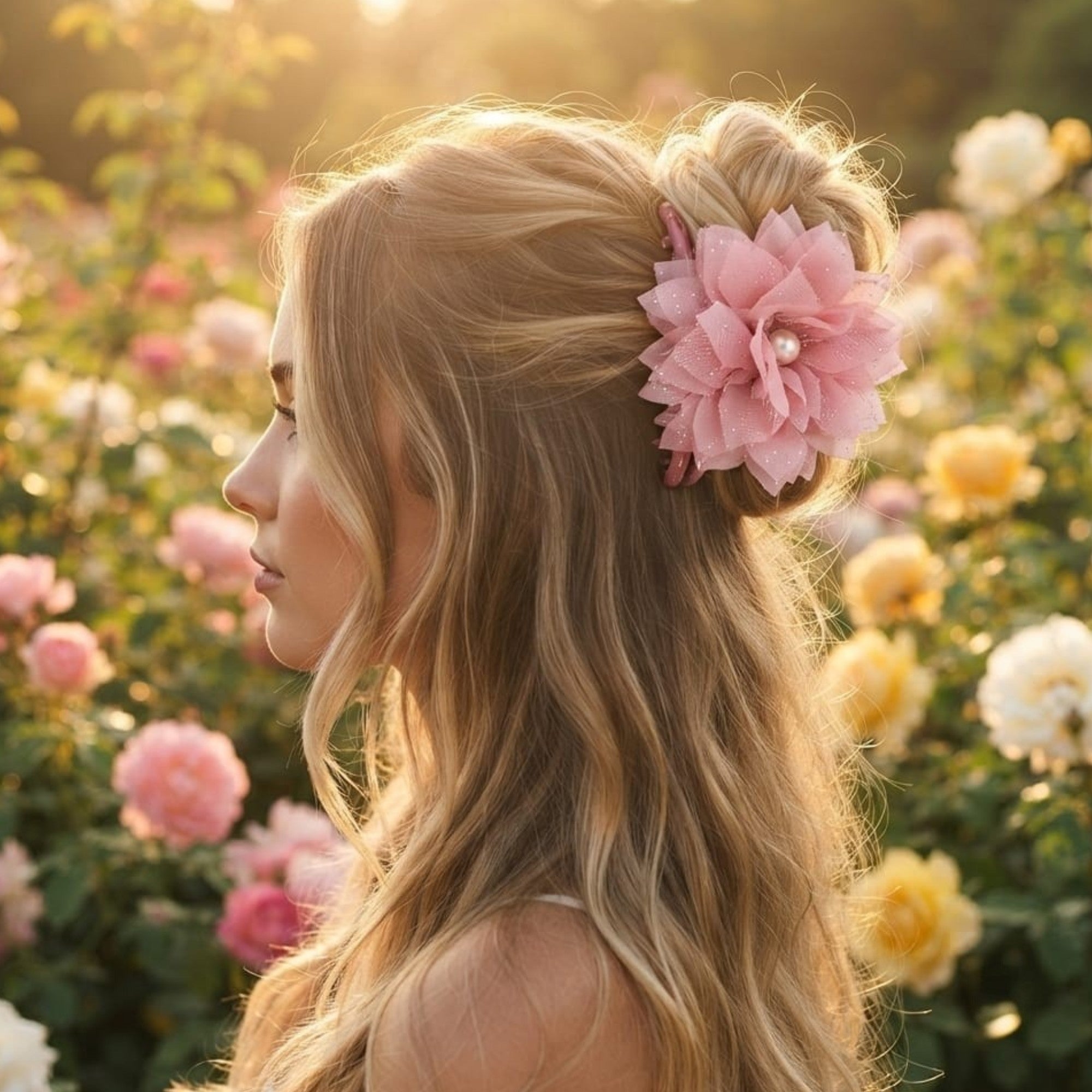Pinza plástica floral