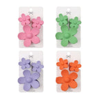 Set de pinzas plásticas florales, matte