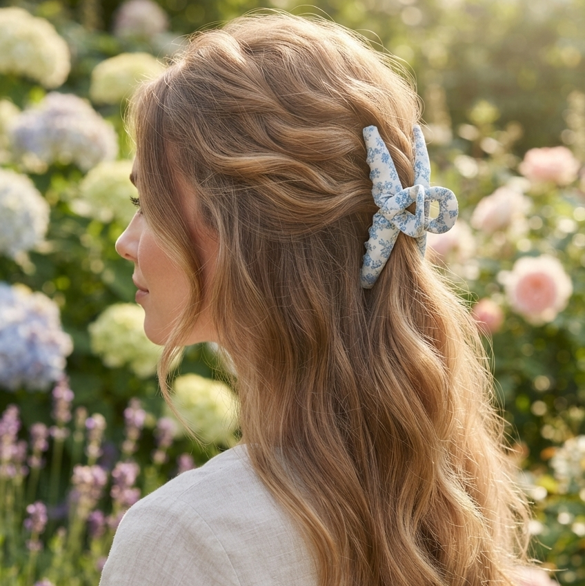 Pinza plástica, floral