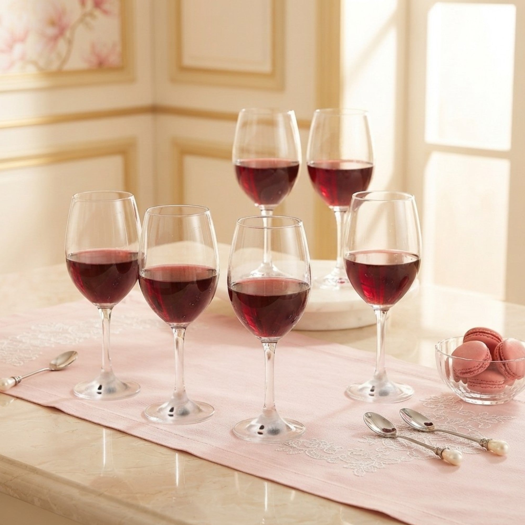 Set de 6 copas de vino RED CHERRY