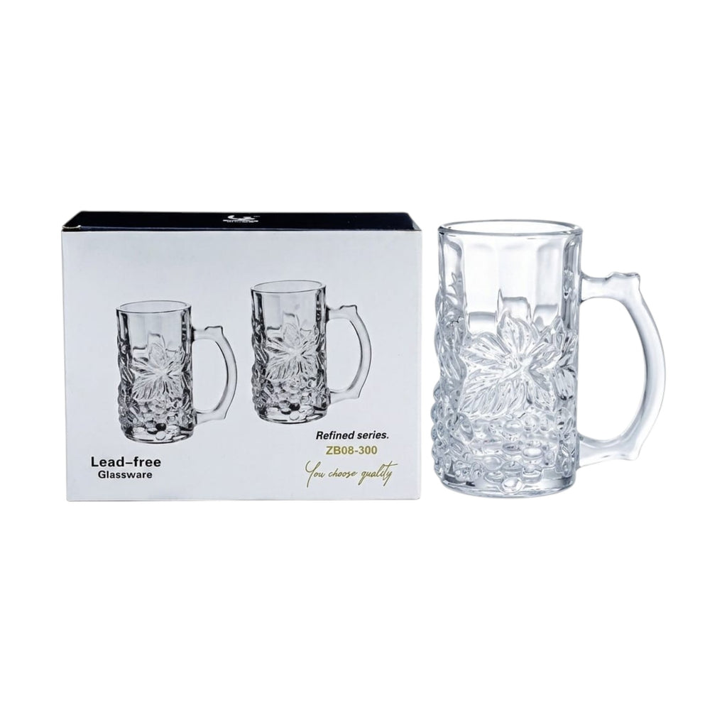 Set de 2 jarras de vidrio tallado