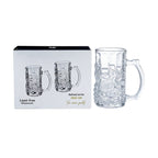 Set de 2 jarras de vidrio tallado