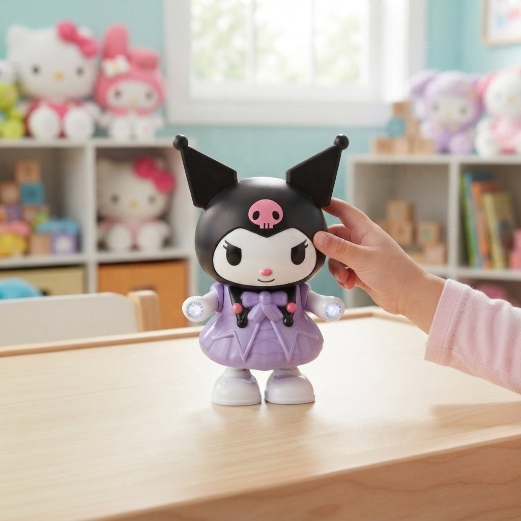 Juguete bailarín kuromi con luces y música
