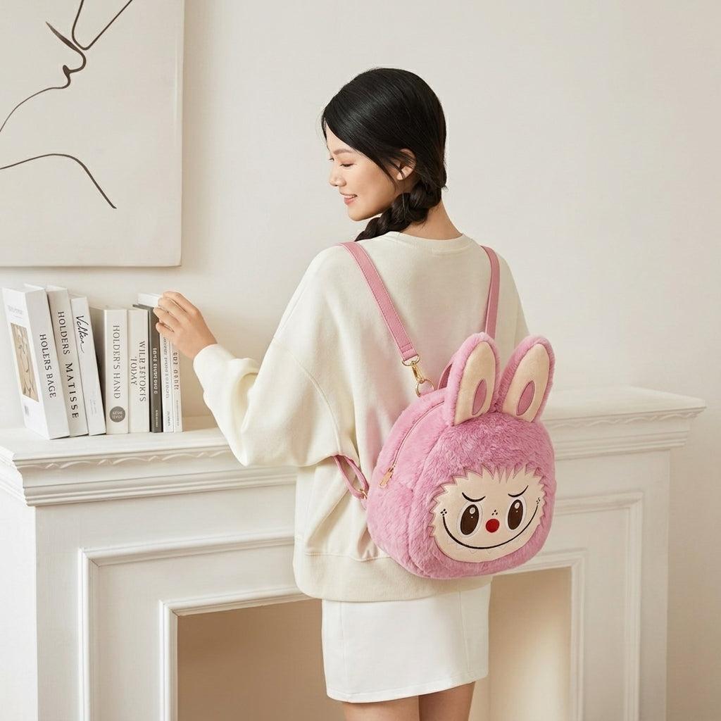 Mochila de peluche labubu