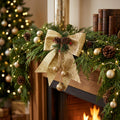 Lazo navideño escarchado, 24 cm