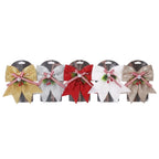Lazos Navideños Escarchados, 16 cm.