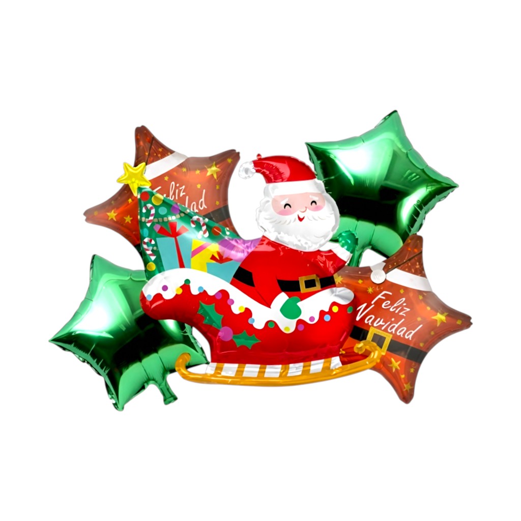 Set de 5 globos navideños