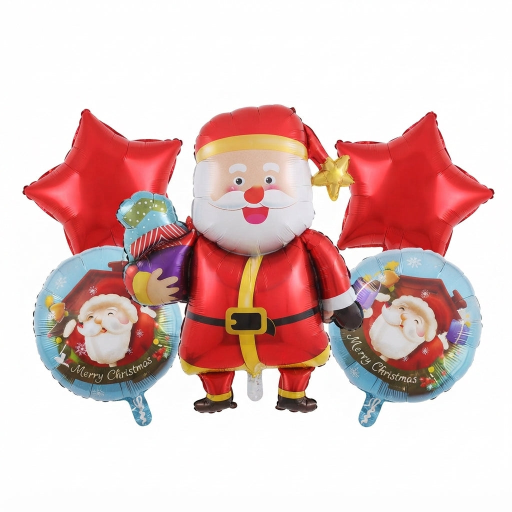 Set de 5 globos navideños