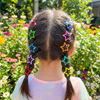 Paquete de 100 pinzas de estrella de colores